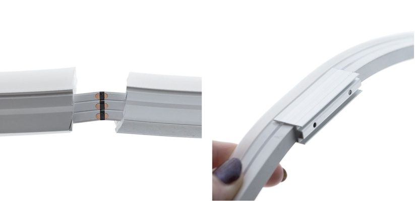 NEON Led light strip and brackets - LedStore NEON Led strip light attachment and cutting points