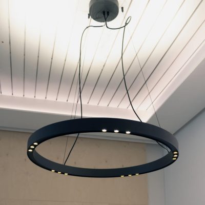LED Wheel black-brass lamp in ceiling LedStore.fi
