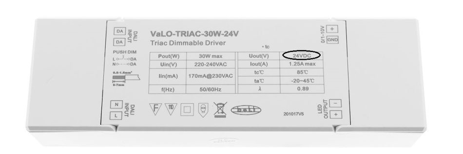 Tasajännite muuntaja 30W ledstore - LedStore Constant current or DC voltage in the article picture of DC voltage transformer 30W ledstore
