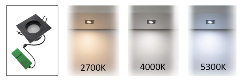 cct spot and three different colour temperatures as standard