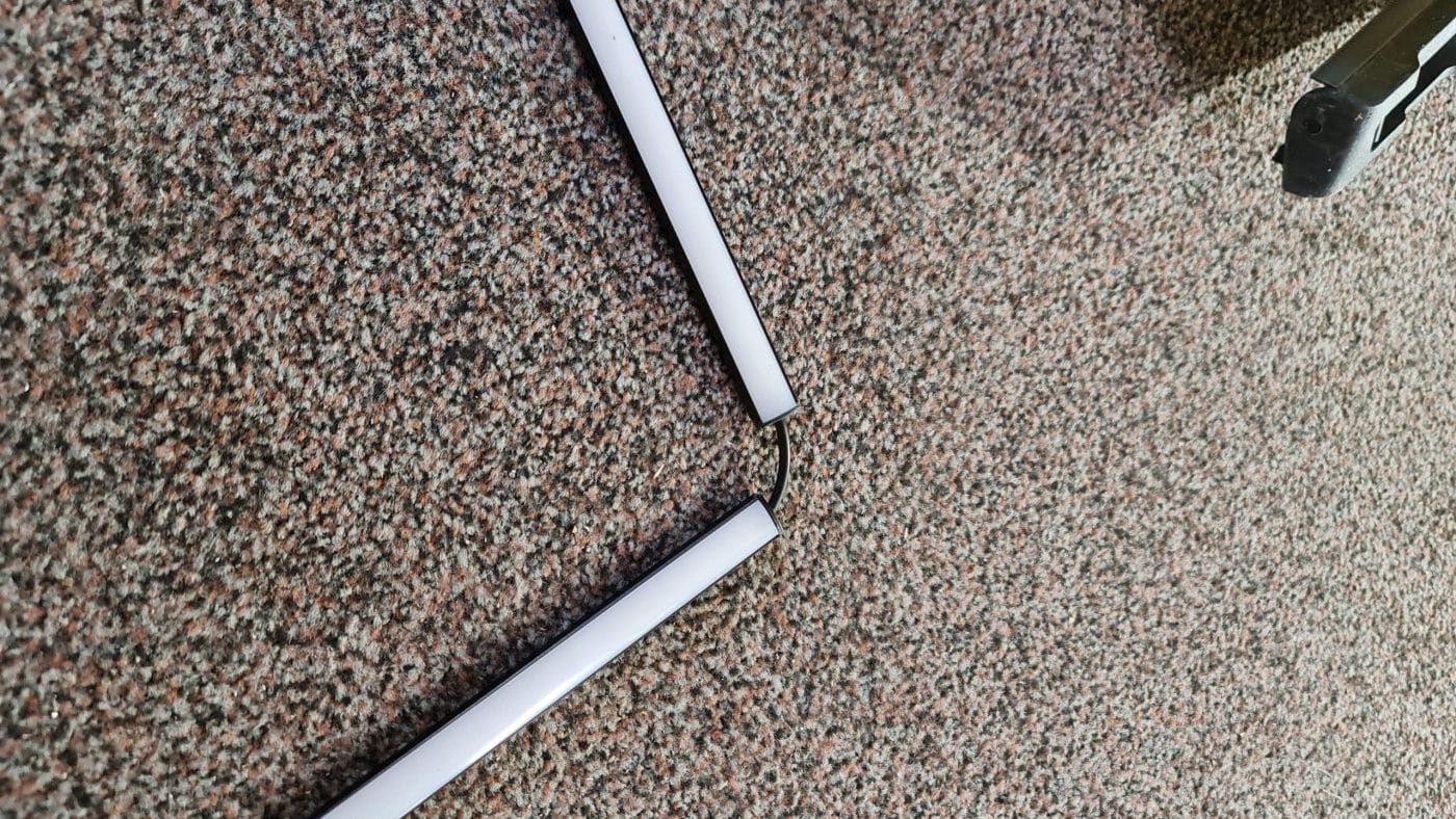 - LedStore Led strip in black profile with corner connection, ready for installation.