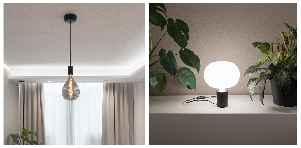 The lumen output differs between two different decorative LED filament bulbs.