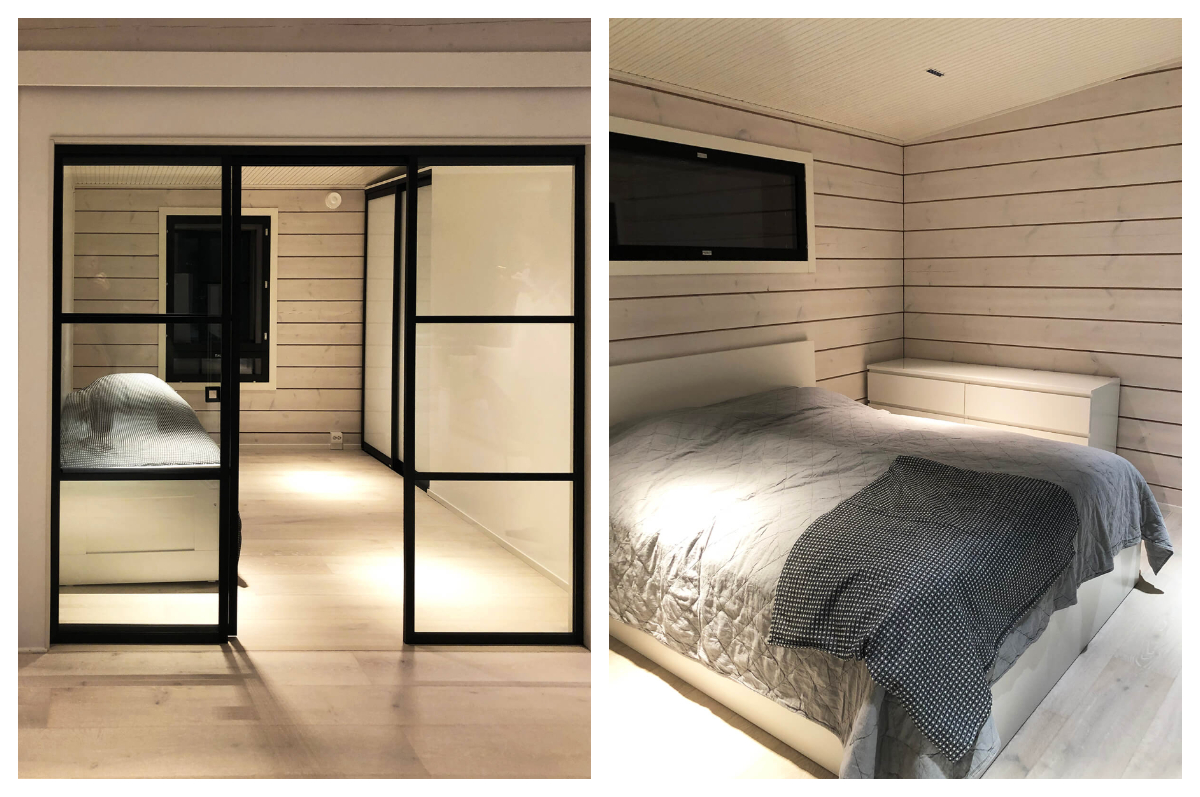 For the bedrooms, LINJA spotlights were a great fit, supporting a lighting design that wanted narrow-angle light focused only on the edges of the bed.
