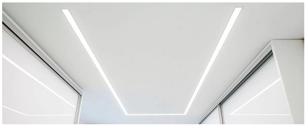 Why do led strip lights need an aluminium profile? - Recessed led profile in the ceiling