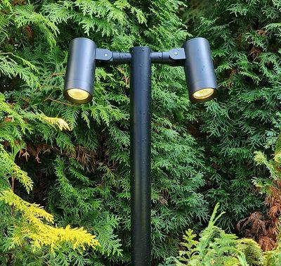Outdoor LED pillar - PILLAR TILT 2, 850mm, black 2x5W, IP65, 3500K