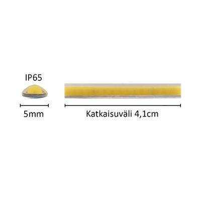1 cm LED strip slim SOLO, 3000K, 24V, 7,2W/m, IP65, CRI91
