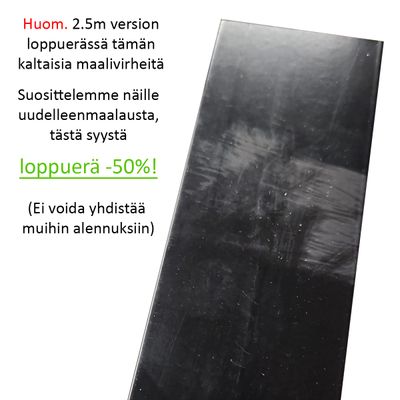 Surface LED strip aluminium profile WALL MOUNT 2500X17X49, two directions Black