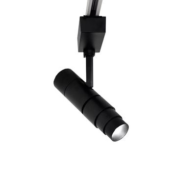 LED ceiling track light — ZOOM, dimmable 15W, for 3 phase track, black, 3000K