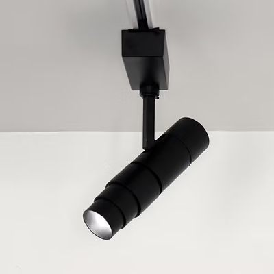LED ceiling track light — ZOOM, dimmable 15W, for 3 phase track, black, 4000K
