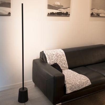 Indoor LED floor light fixture black — FLOOR LINE 1600, 16W Zigbee CCT adjustable