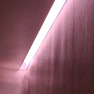 Indirect LED light profile 3m, for hidden cove lighting, white