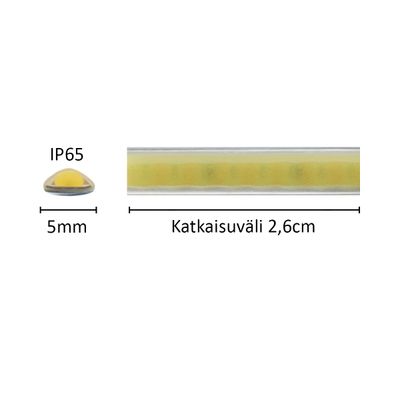 1cm LED strip slim SOLO TUNNELMA, CCT, 24V, 7,2W/M, IP65, CRI93 1cm LED strip slim SOLO TUNNELMA, CCT, 24V, 7,2W/M, IP65, CRI93