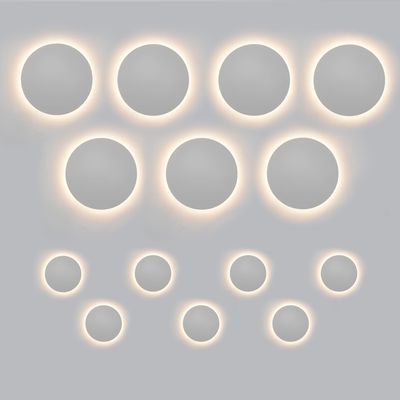 Eclipse wall light set, 14 luminaires, dimmable, dimmable, white