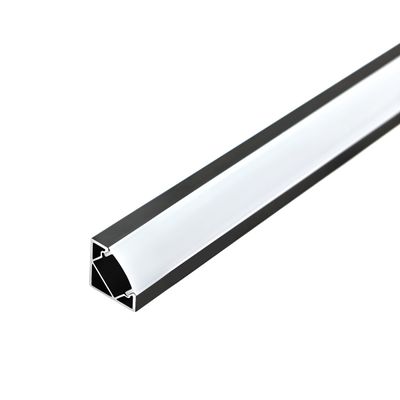 Surface LED strip aluminium PROFILE 3m, 45 degrees, black