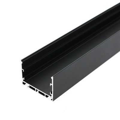 Aluminum profile for led strip 35x50x3000mm, hanging or surface mounting, black