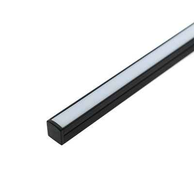 Close-up of a stylish rectangular LED light bar, black frame, white illuminated surface - perfect for energy efficient lighting solutions.