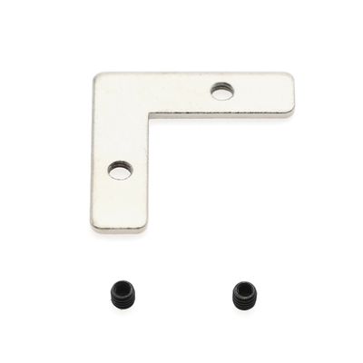 Extension connector pieces for aluminum profiles, L-shape