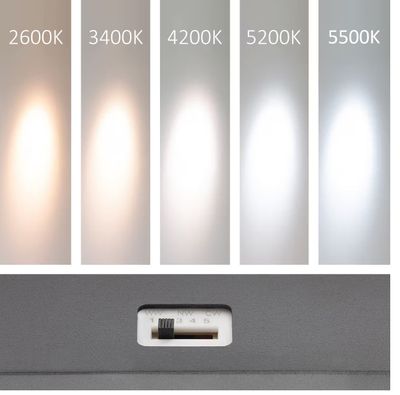 LED FOKUS RECESSED - color temperature adjustable, dimmable, 7W, CRI98, IP20, matte black
