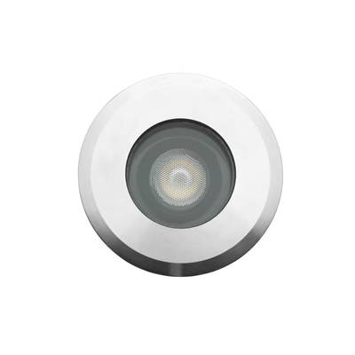 Top silver-black cylindrical LED outdoor light cable with white base, ideal for garden or pathway lighting.
