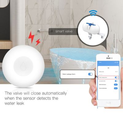 Intelligent water valve system detects leakage, sends alert to smartphone; energy-saving LED lighting shop solution.