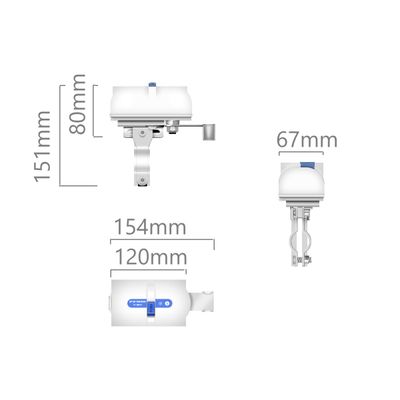 Tuya Ball valve motor dimension drawing