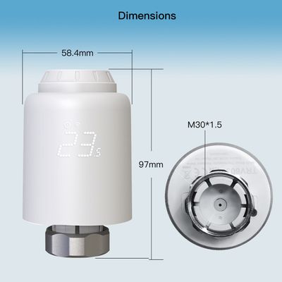 Tuya Zigbee Radiator Thermostat Dimensional drawing