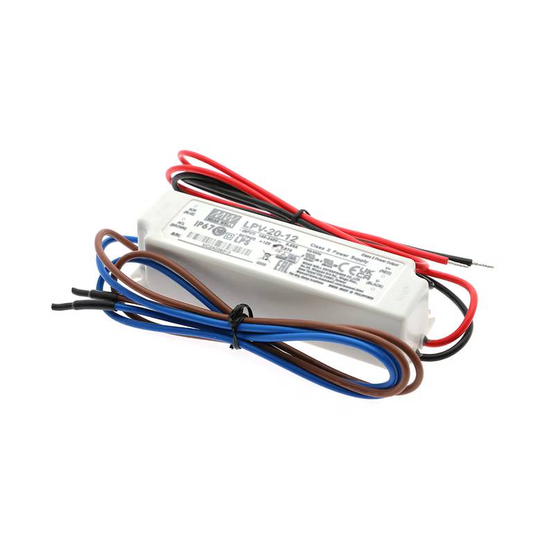 12V LED strip light DRIVER 20W, IP67, Mean Well - Ledstore.pro