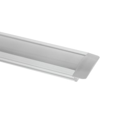 Close-up of a modern black and white LED light bar on a white background, perfect for minimalist designs. Ideal for stylish LED lighting solutions.