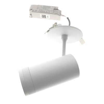 LED FOKUS RECESSED - color temperature adjustable, dimmable, 7W, CRI98, IP20, matte white