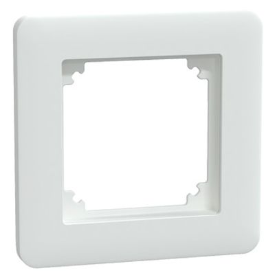 Schneider Exxact white frame for button, picture from diagonal.