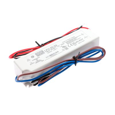 24V LED strip light DRIVER 35W, IP67, Mean Well