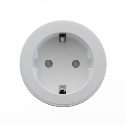 White socket, ideal for wall mounted LED lighting, European standard, front view.