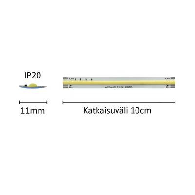 Custom-length LED strip SOLO TUNNELMA, CCT, 36V, 14.4W/m, IP20, CRI94