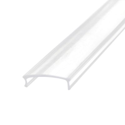 Transparent protective cover for LED profile