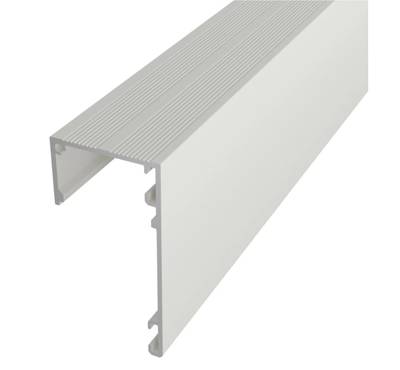 1cm White aluminium profile for led strip for roofline, 2000x55x29mm, for indirect lighting