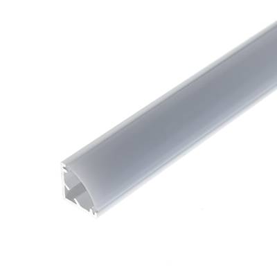 Surface LED strip aluminium PROFILE 10x10mm, 3m, 45 degrees, white