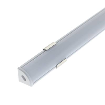 LED profile L-shape, 10mm x 10mm height and width, 7mm corner dimension, with arrows and dimensions.
