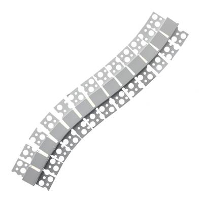 LED mounting brackets with holes for cable routing and ventilation, with white background.