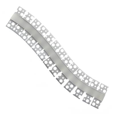 Bendable, aluminum profile for LED strip, 3000mm, brushed aluminum, recessed and plasterable from two sides