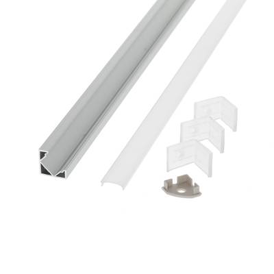 Aluminium LED lighting channel package, diffuser cover, mounting brackets, end cap for optimum light distribution.