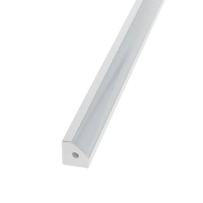 Surface LED strip aluminium PROFILE 3m, 45 degrees, brushed aluminium