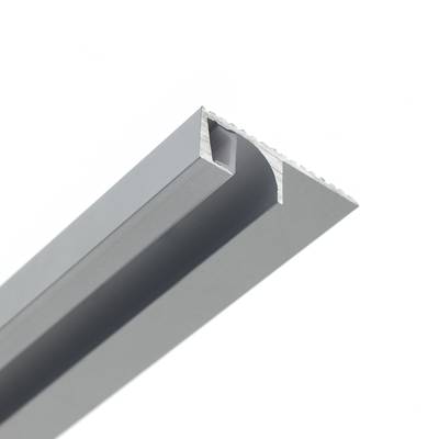 Aluminium profile for led strip, indirect lighting for stairs/molding/etc, 3m, brushed aluminium
