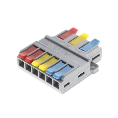 3-to-6 (Wago) leverage connector for branching wires