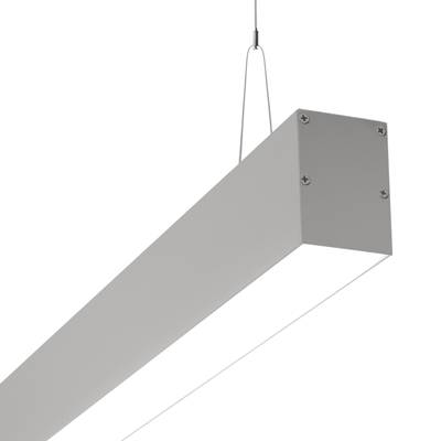 Rectangular LED panel light with a metal housing and a frosted diffuser to ensure even lighting