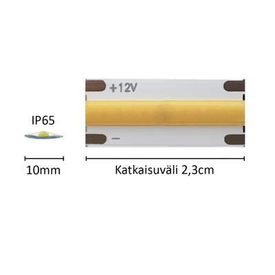 Custom-length LED strip SOLO, 4000K, 12V, 14.4W/m, IP65, CRI95