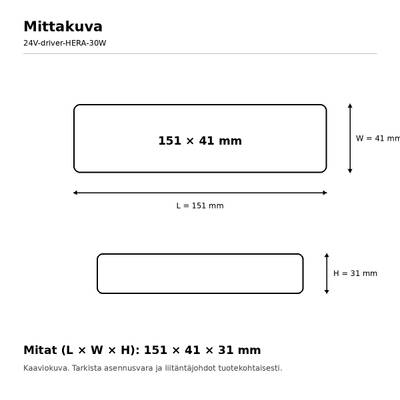 LED power supply, 24V, 30W, HERA