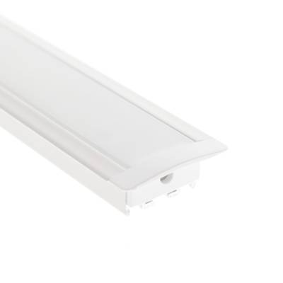 Aluminum profile for LED strip, 2000x35x15 mm, recessed, matte white
