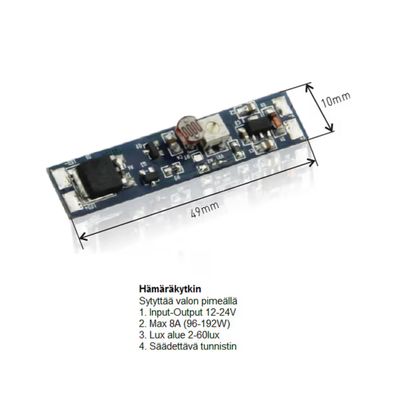 LED strip LIGHT SENSOR switch 12-24V, max. 72W LED strip LIGHT SENSOR switch 12-24V, max. 72W