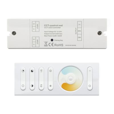LED receiver set 12V-24V for CCT led strips, 2x5A