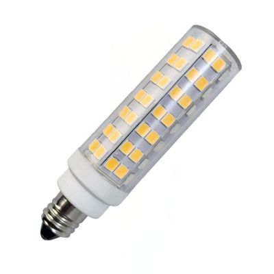 Energy efficient LED incandescent light bulb with spiral base and bright yellow diodes for optimum lighting.